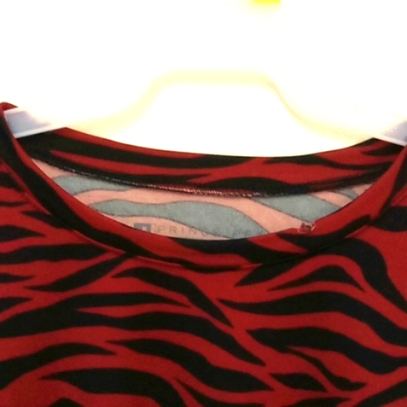 *Final Price* Rad Prince Peter Rock Chick Zebra Distressed Cropped Tee NWT - Picture 3 of 5